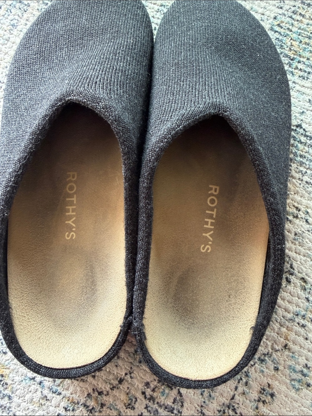 Rothy's Women's Casual Clog Shoes, Soft Black, Size 9 - Picture 2 of 7